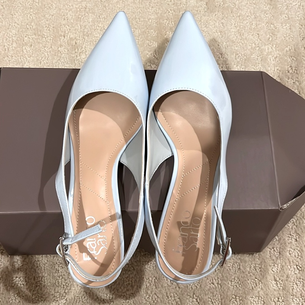 Franco Sarto slingback kitten heel sandals